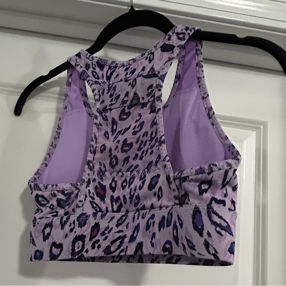 Source Unknown Purple Leopard Print Crop Top - Picture 2 of 2